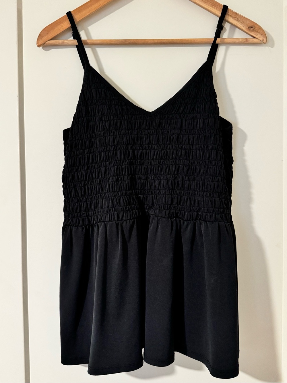 Maurices Black Smocked Cami Tank Top